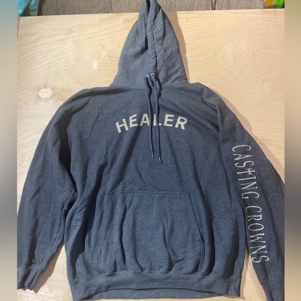 Gray Hoodie with Text Design on Port & Company Tag 2XL (PH) - Picture 6 of 13